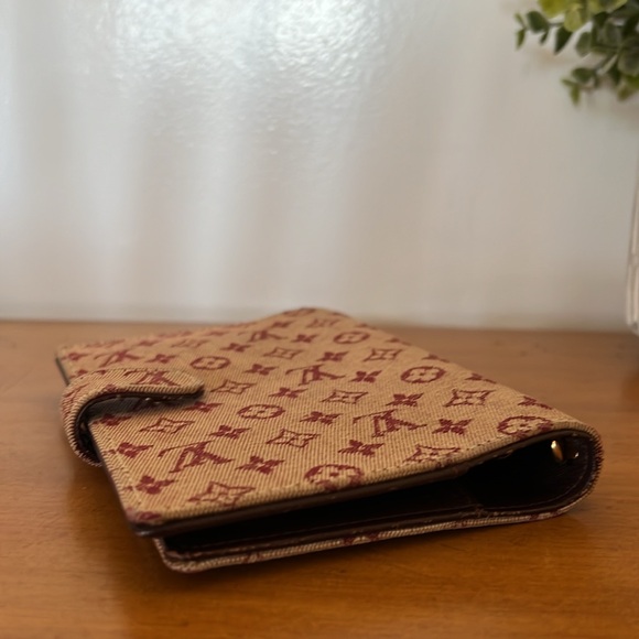 LV Small Mini Lin Red/Cherry Denim Day Planner - Picture 12 of 13